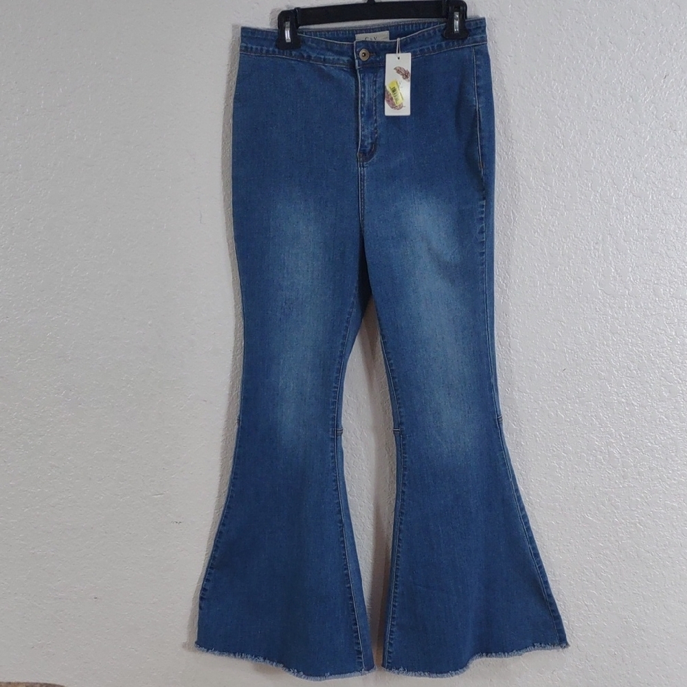 Chelsea & Violet, Size 31,Blue Flared Women's Jeans - Picture 4 of 17